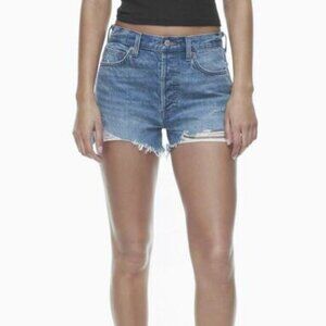 Aritzia Denim Forum The Ex-Boyfriend Hi-Rise Straight Denim Short Size 26